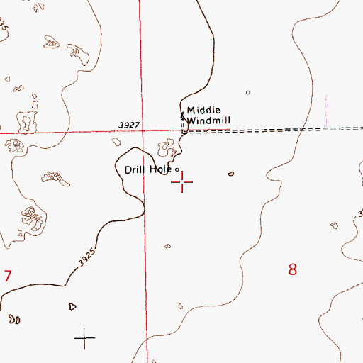 Topographic Map of 12623 Water Well, NM