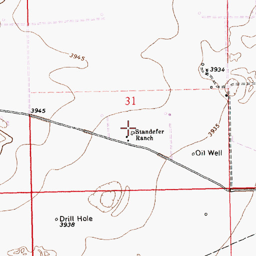 Topographic Map of 13378 Water Well, NM