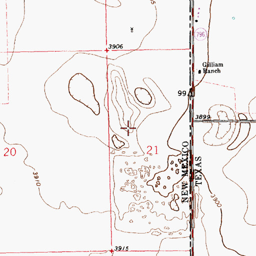Topographic Map of 13185 Water Well, NM
