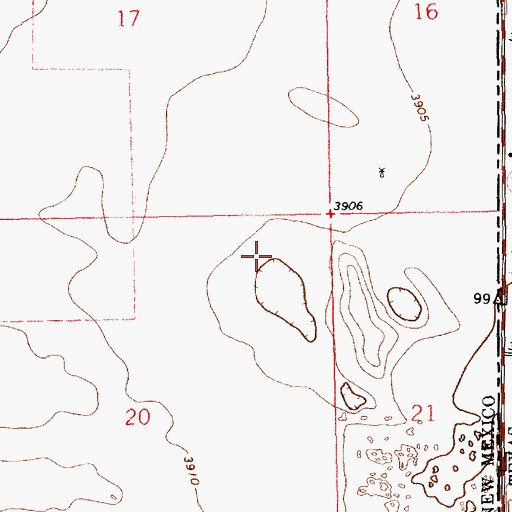 Topographic Map of 13184 Water Well, NM