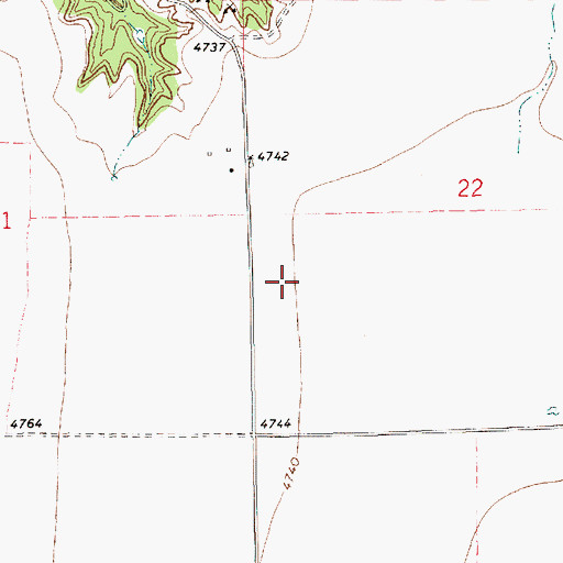 Topographic Map of 10275 Water Well, NM