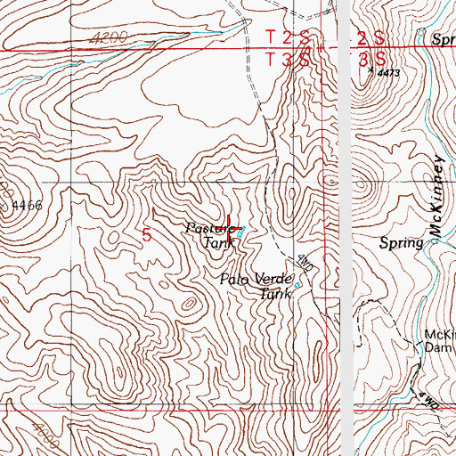 Topographic Map of Pasture Tank, AZ