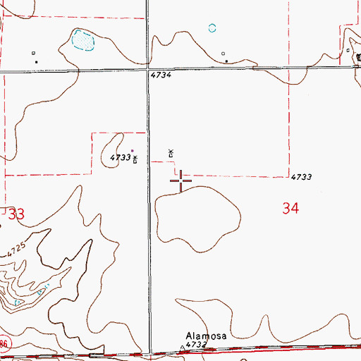 Topographic Map of 10681 Water Well, NM