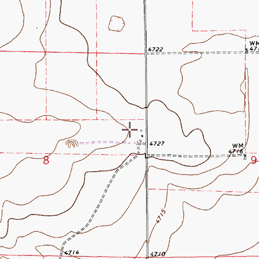 Topographic Map of 10696 Water Well, NM