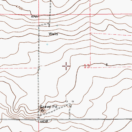 Topographic Map of 10603 Water Well, NM