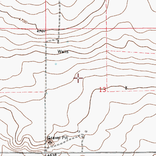 Topographic Map of 10027 Water Well, NM