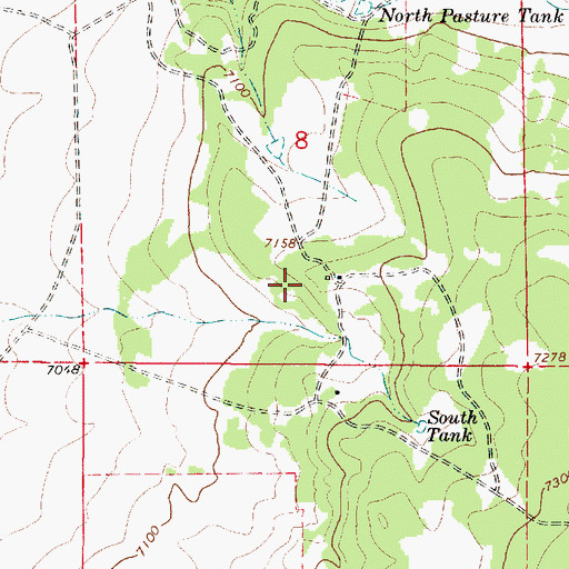 Topographic Map of Tapia, NM