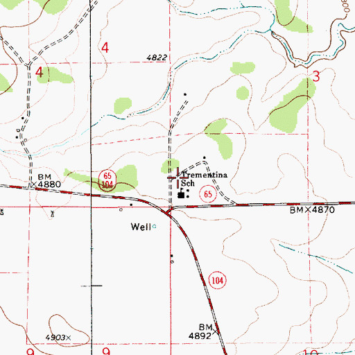 Topographic Map of New Trementina, NM