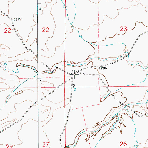 Topographic Map of Maxey, NM