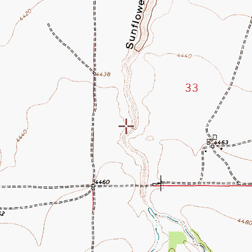 Topographic Map of Randal, NM