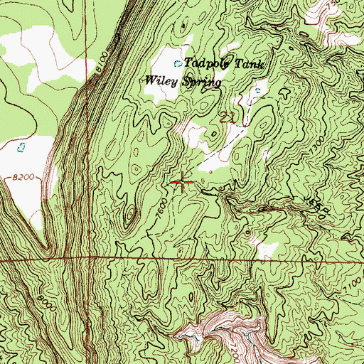 Topographic Map of Wylie Spring, NM