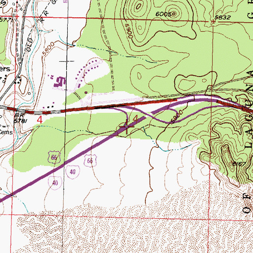 Topographic Map of 114-Laguna Interchange, NM