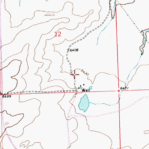 Topographic Map of Wilcoxon, NM