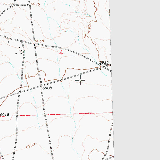 Topographic Map of Largo, NM