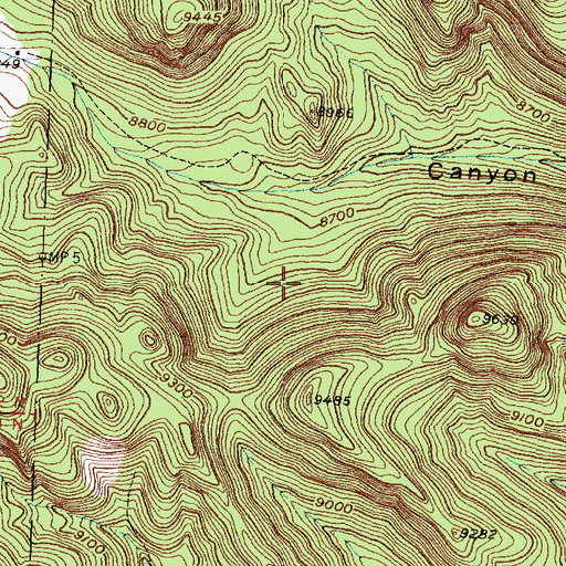 Topographic Map of Tso-Dzil Ranch, NM
