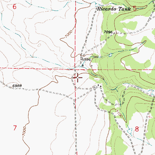 Topographic Map of Chavez, NM