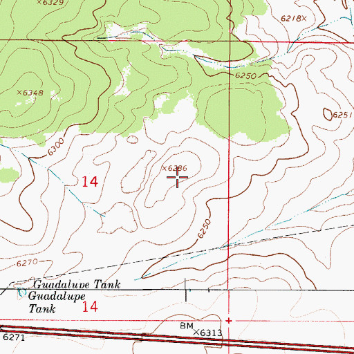 Topographic Map of Encinoso Draw, NM