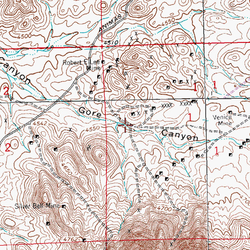 Topographic Map of Leitendorf (historical), NM