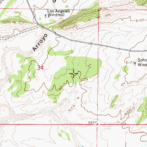 Topographic Map of Ranchitos De Galisteo, NM
