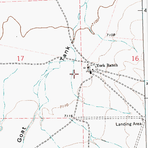 Topographic Map of York Headquaters, NM