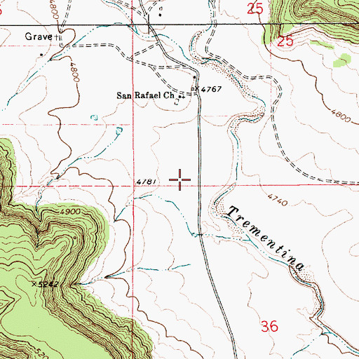 Topographic Map of San Rafael, NM