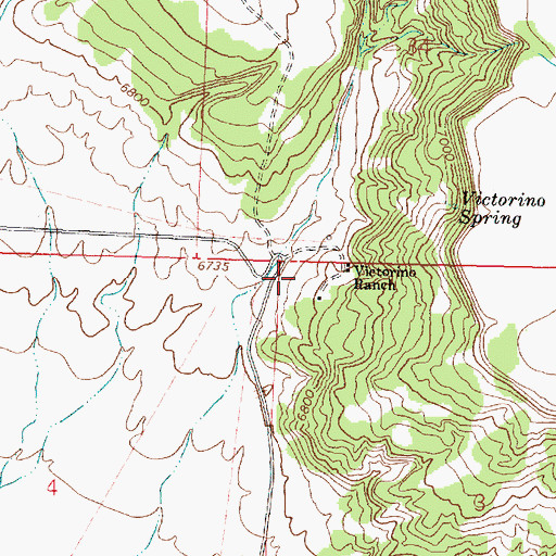Topographic Map of Red Lake Ranch, NM