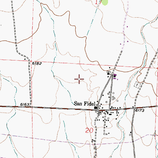 Topographic Map of San Fidel Parish House Belfrey, NM