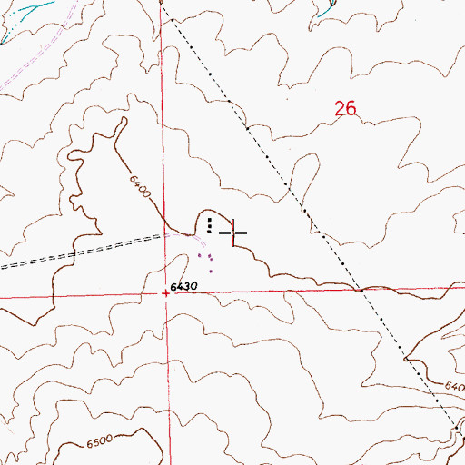 Topographic Map of Benally, NM