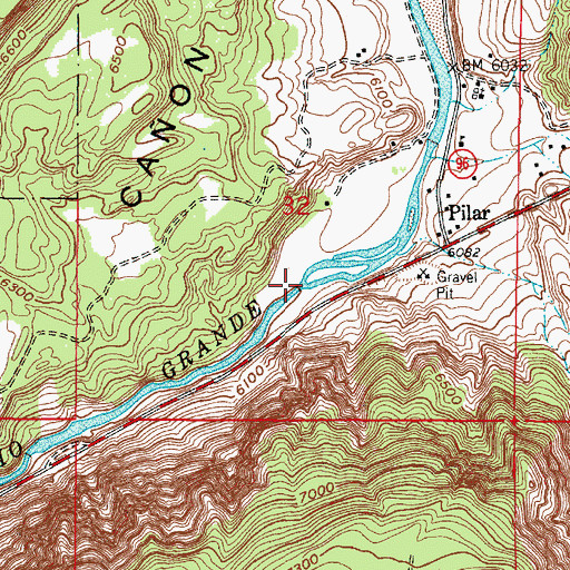 Topographic Map of The Karmic Wave Rapid, NM