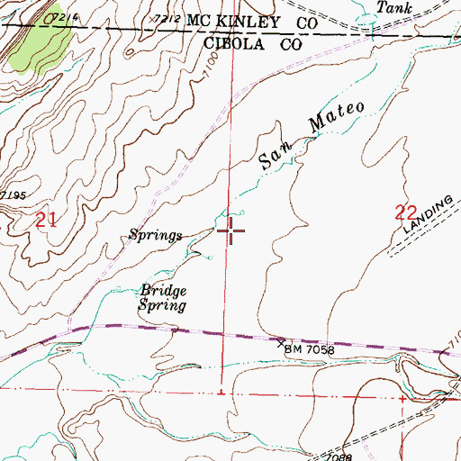 Topographic Map of Fernandez, NM