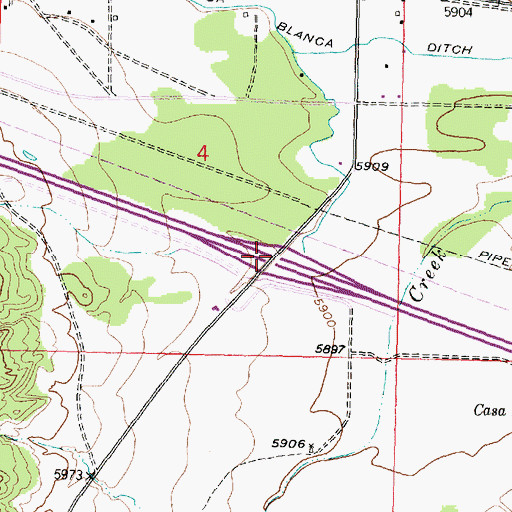 Topographic Map of 107 Acoma/Sky City Interchange, NM