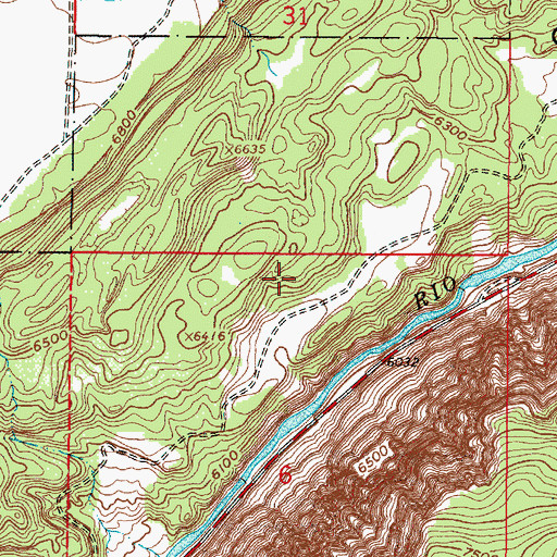 Topographic Map of The Narrows Rapid, NM