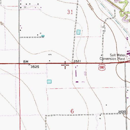 Topographic Map of 06033 Water Well, NM