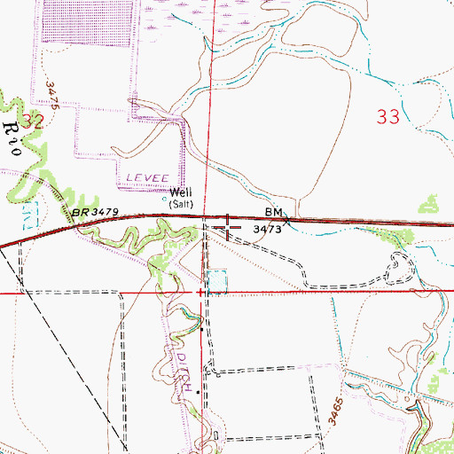 Topographic Map of 13196 Water Well, NM