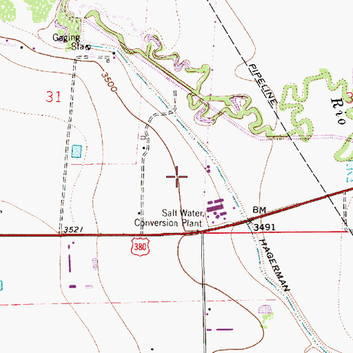 Topographic Map of 12797 Water Well, NM