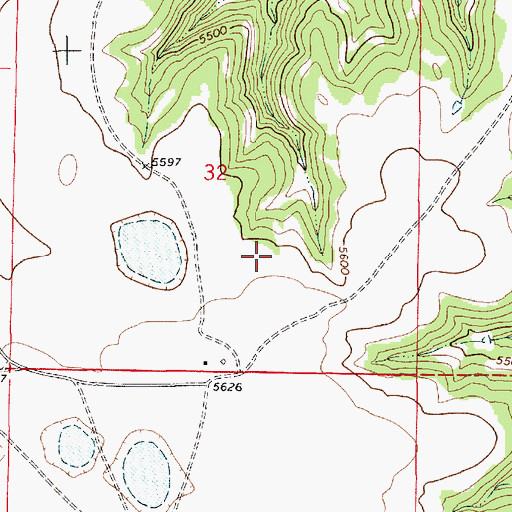 Topographic Map of Laubhan, NM
