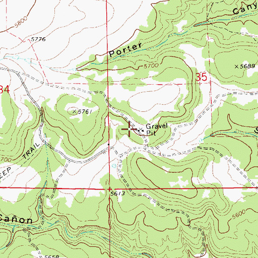 Topographic Map of Laumbach, NM