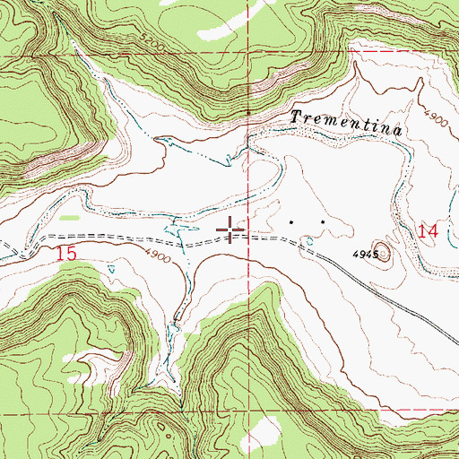 Topographic Map of Maestas, NM