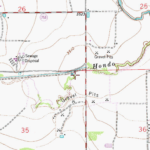 Topographic Map of 13194 Water Well, NM
