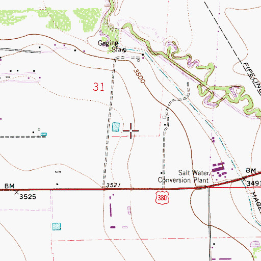 Topographic Map of 10084 Water Well, NM