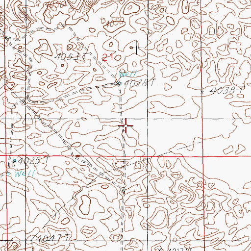 Topographic Map of 12175 Water Well, NM