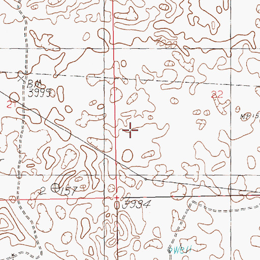 Topographic Map of 12145 Water Well, NM