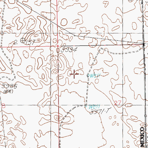 Topographic Map of 12146 Water Well, NM
