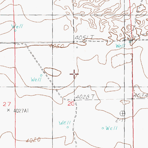 Topographic Map of 12165 Water Well, NM