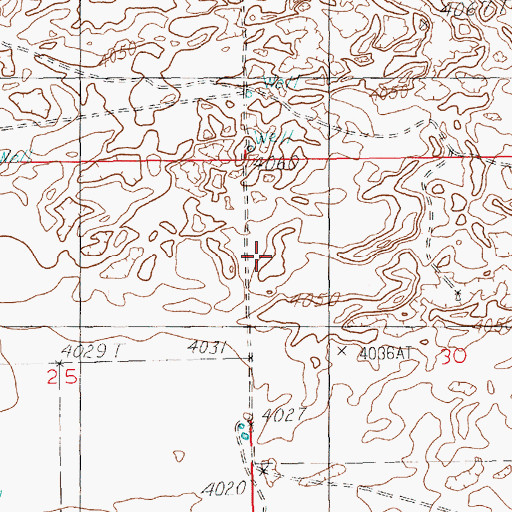 Topographic Map of 12174 Water Well, NM