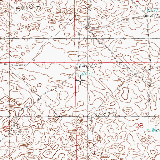 Topographic Map of 11733 Water Well, NM