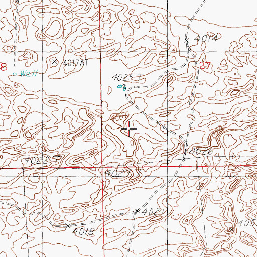 Topographic Map of 10844 Water Well, NM