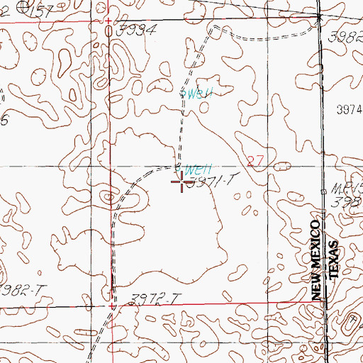 Topographic Map of 12001 Water Well, NM