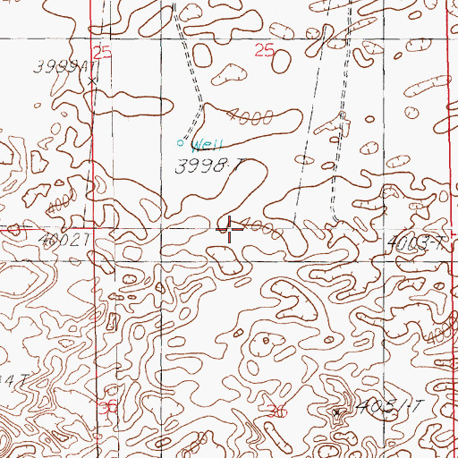 Topographic Map of 10725 Water Well, NM