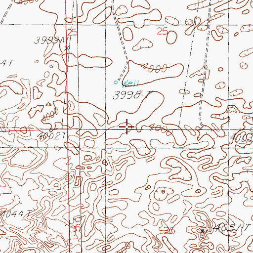 Topographic Map of 12176 Water Well, NM
